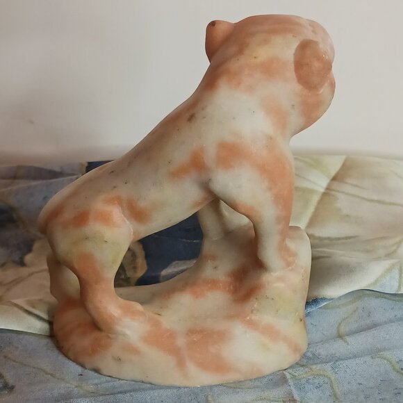 Red and White Jade Asian Tiger Sculpture - Picture 8 of 13